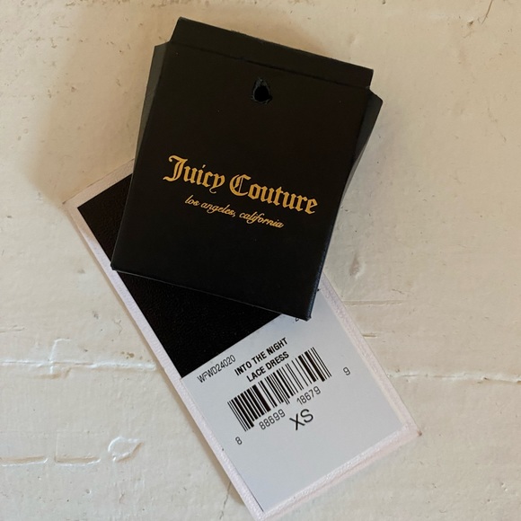 Juicy couture into the night plum vintage style mini / midi lace dress xs - Picture 2 of 5